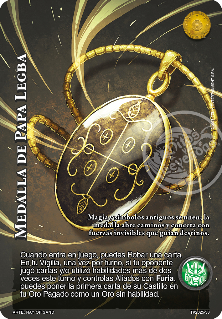 medalla de papa legba