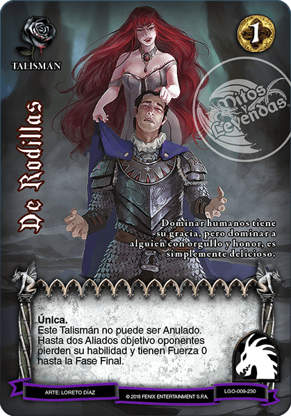 de rodillas