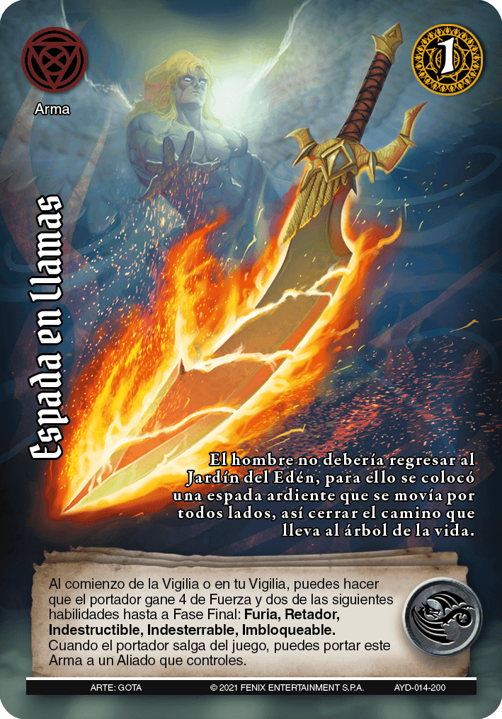 espada en llamas